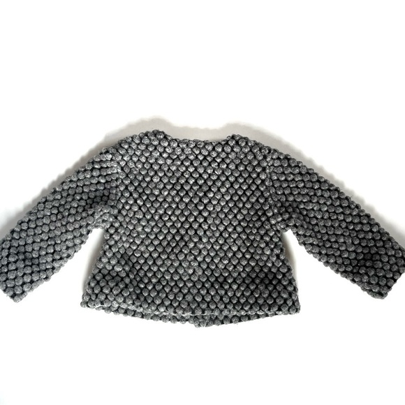 OshKosh Wool Blend Bobble Jacket Gray 4T Jersey Knit Lined - Picture 6 of 7